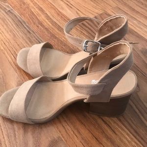 Size seven block heel never worn